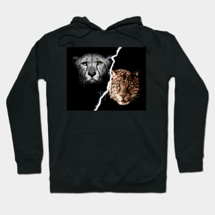 Leopard vs cheetah Hoodie